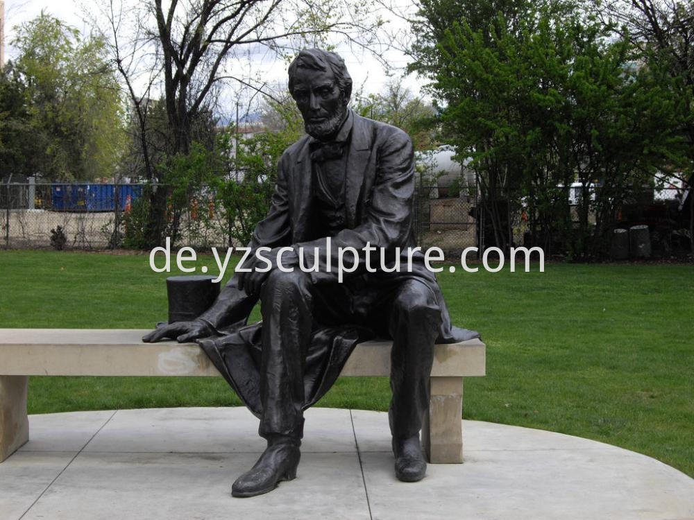Bronze Sitting Man Sculpture 